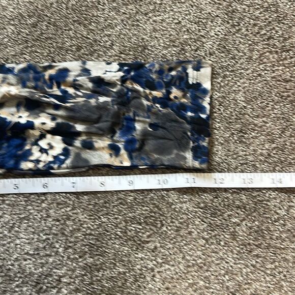 NWT Alfani Women's Blue Gray Polyester V-Neck Long Sleeve Top Blouse Large - Picture 8 of 10